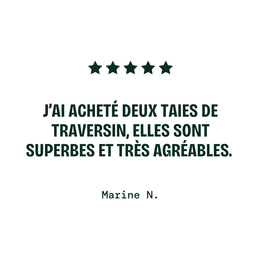 TAIE DE TRAVERSIN AUGUSTE